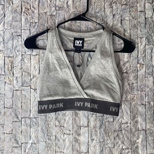 Ivy park sports bra gray XS